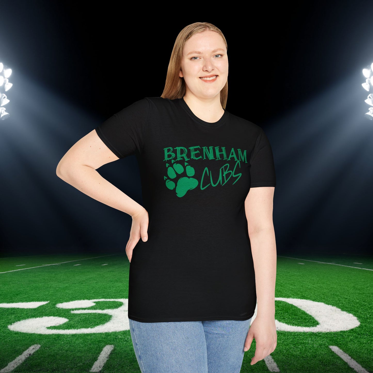 Brenham Cubs w/Claw Adult T-shirt