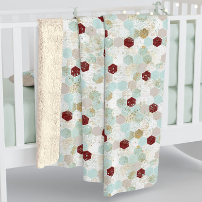 Love Letters & Honeycomb Fleece Blanket