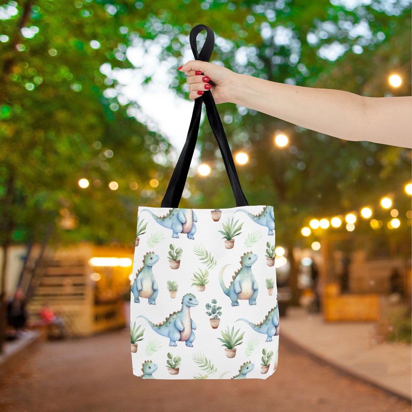 Adorable Dinosaurs Canvas Tote Bag