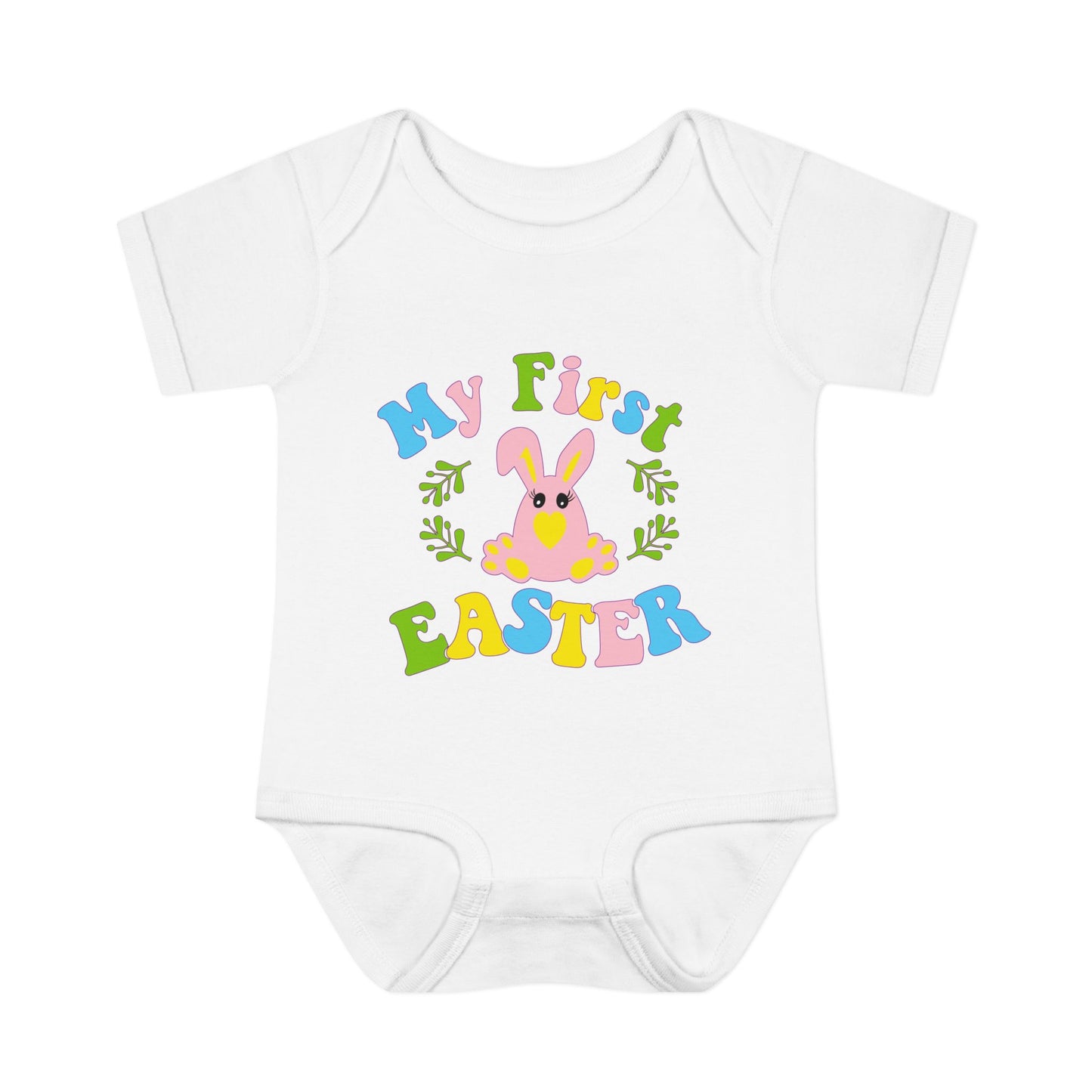 My First Easter (2) Infant Baby Rib Bodysuit