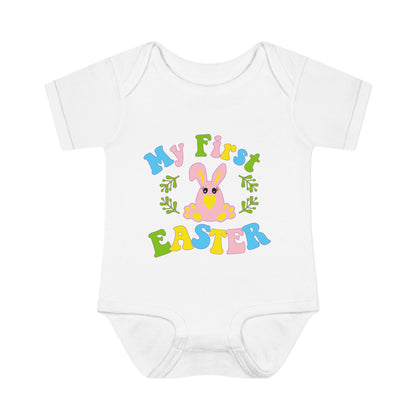 My First Easter (2) Infant Baby Rib Bodysuit