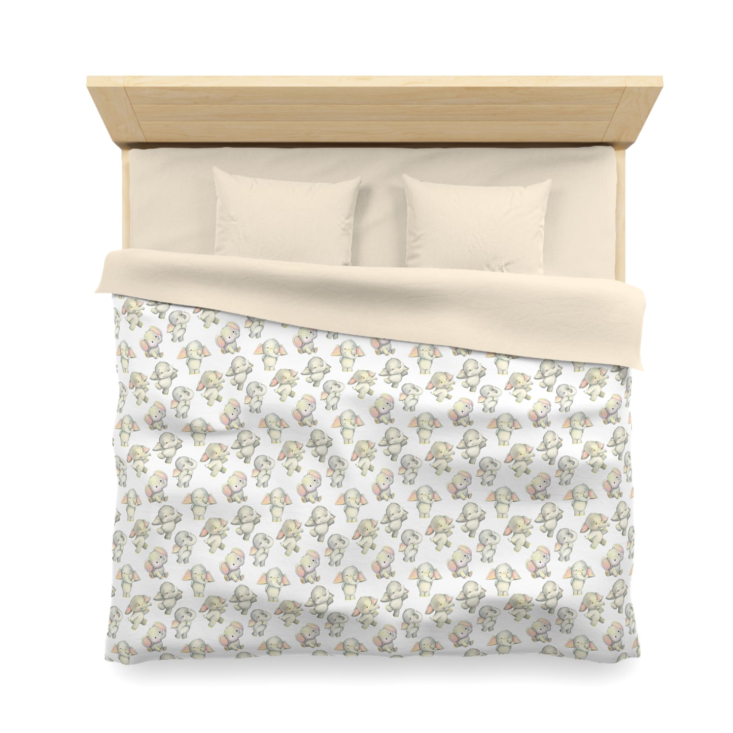 Dancing Elephants Microfiber Duvet Cover