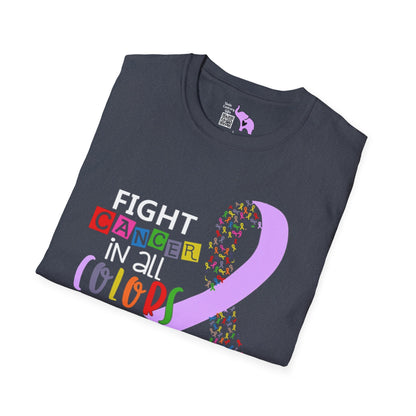 Fight Cancer in All Colors 14 Adult T-shirt