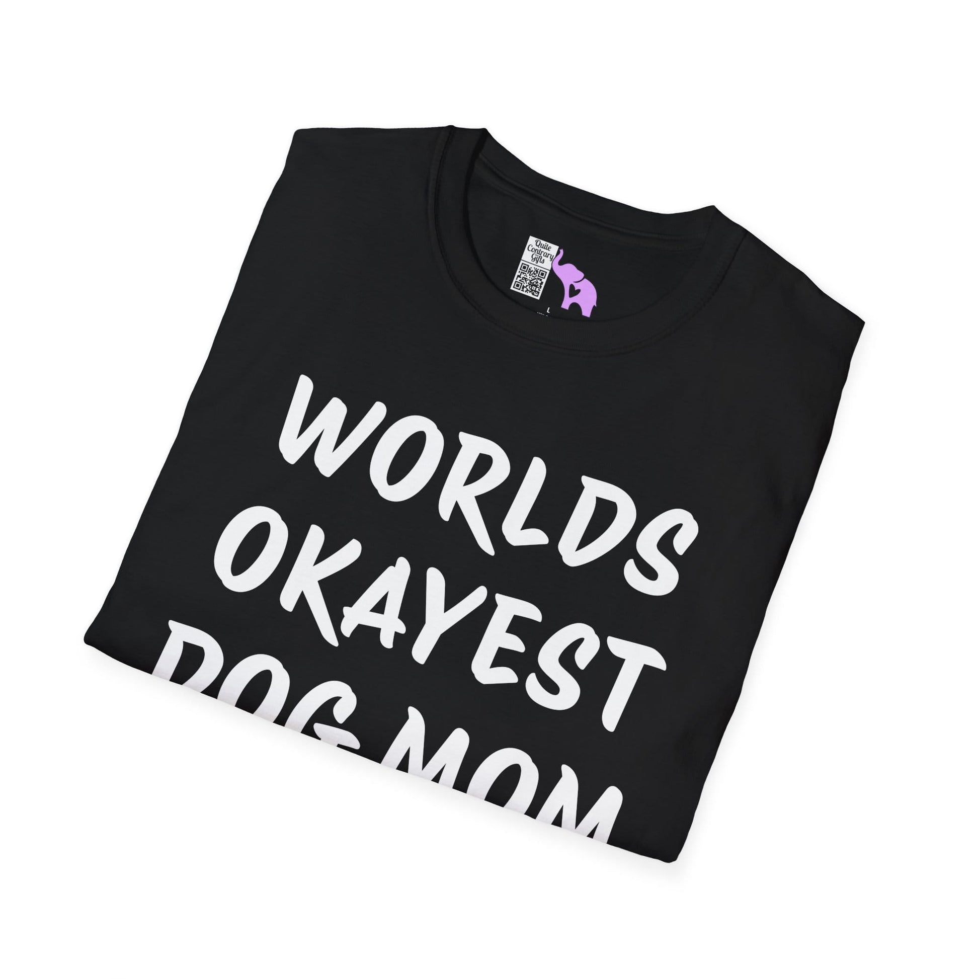 Worlds Okayest Dog Mom Adult T-shirt