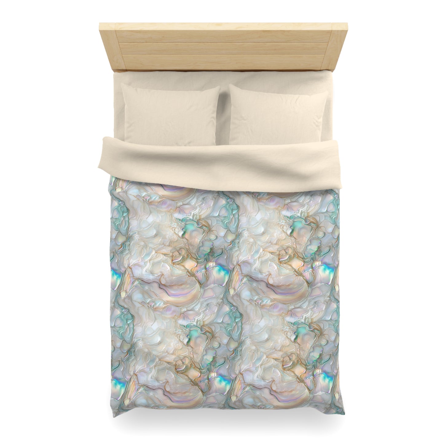 Green Opalescent Dreams Microfiber Duvet Cover