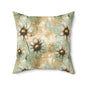 Worn Meadow Daisies Throw Pillow