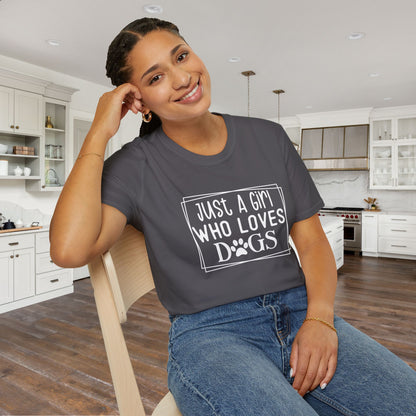 Just A Girl Who Loves Dogs Adult T-shirt