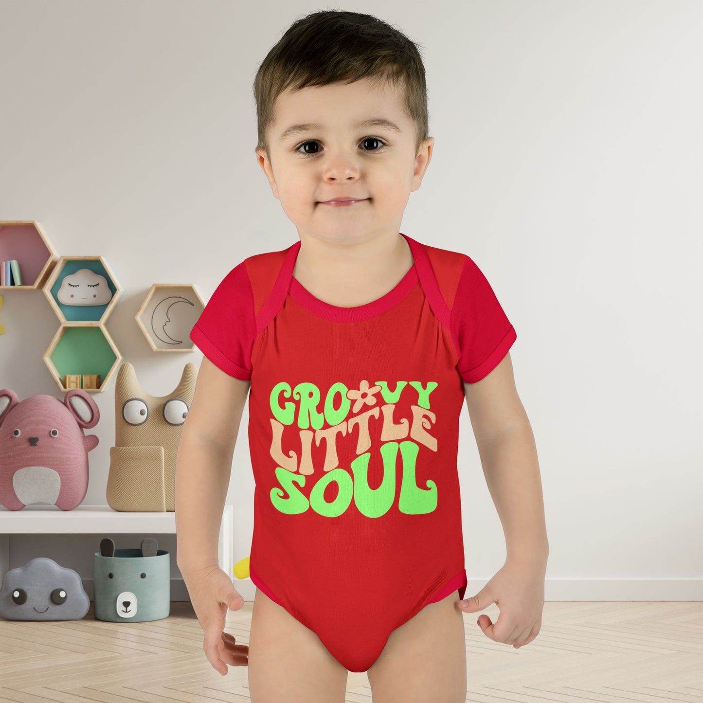Groovy Little Soul Infant Baby Rib Bodysuit