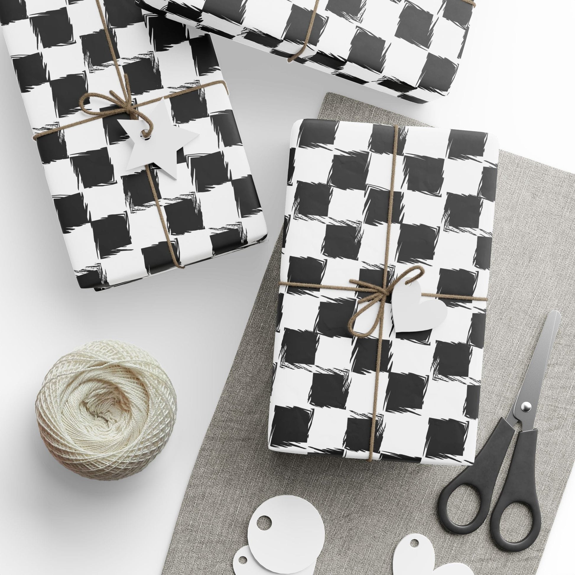 Distorted Check Wrapping Paper