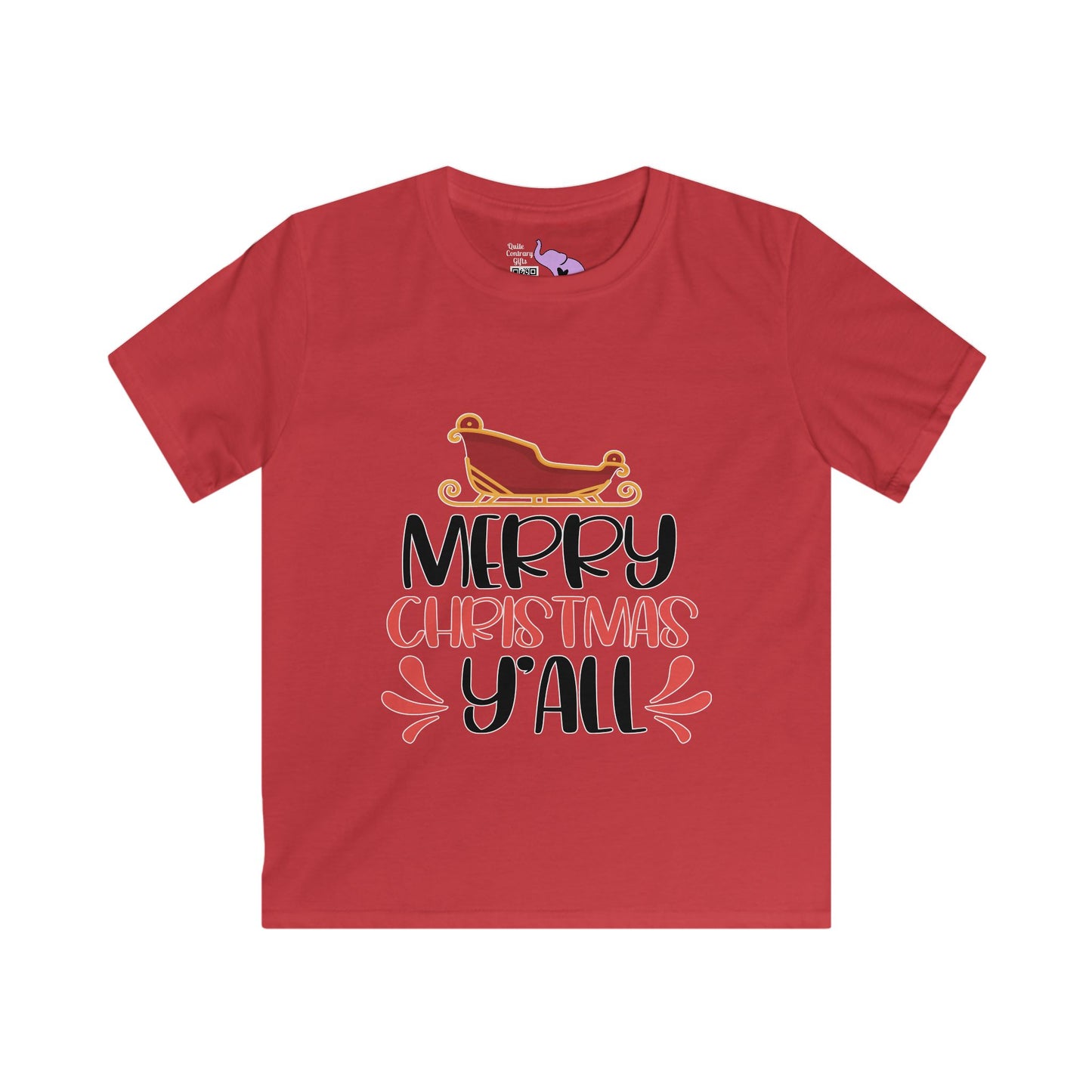 Merry Christmas Y'all Youth Softstyle Tee