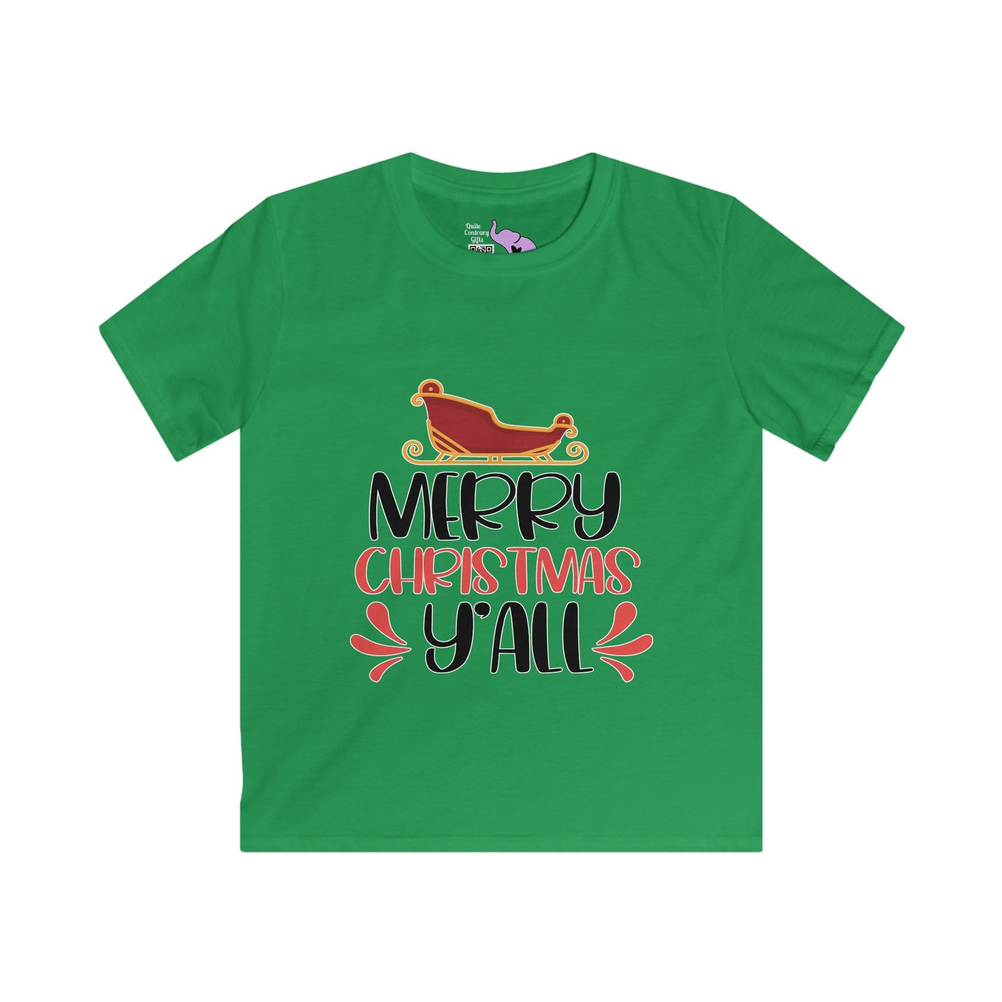 Merry Christmas Y'all Youth Softstyle Tee