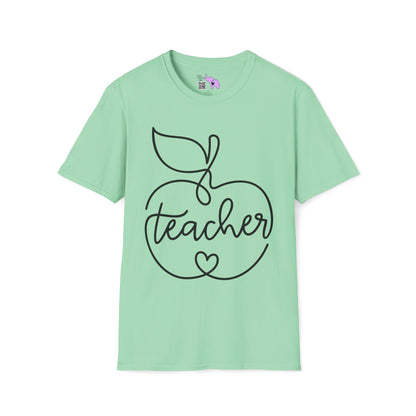Teacher w/Apple Adult T-shirt
