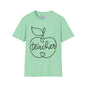 Teacher w/Apple Adult T-shirt