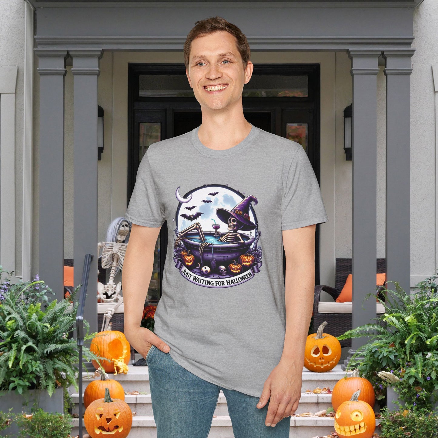 Just Waiting for Halloween Adult T-shirt