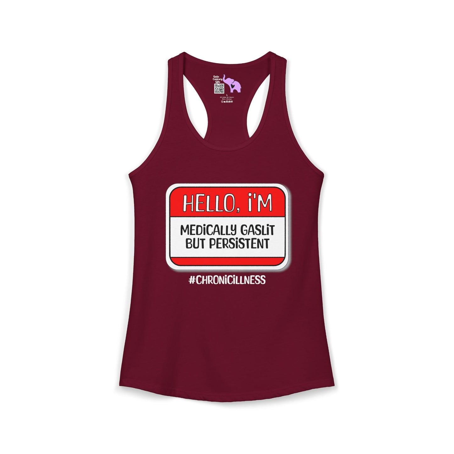 Hello, I'm Medically Gaslit But Persistent Women's Ideal Racerback Tank