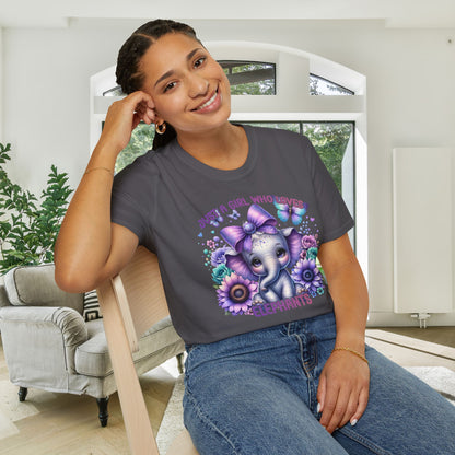 Just A Girl Who Loves Elephants Adult T-shirt