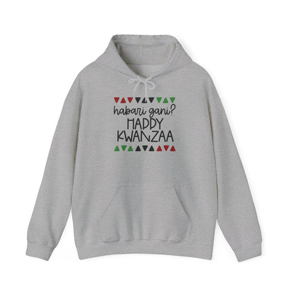 Habari Gani? Happy Kwanzaa Adult Heavy Blend™ Hooded Sweatshirt