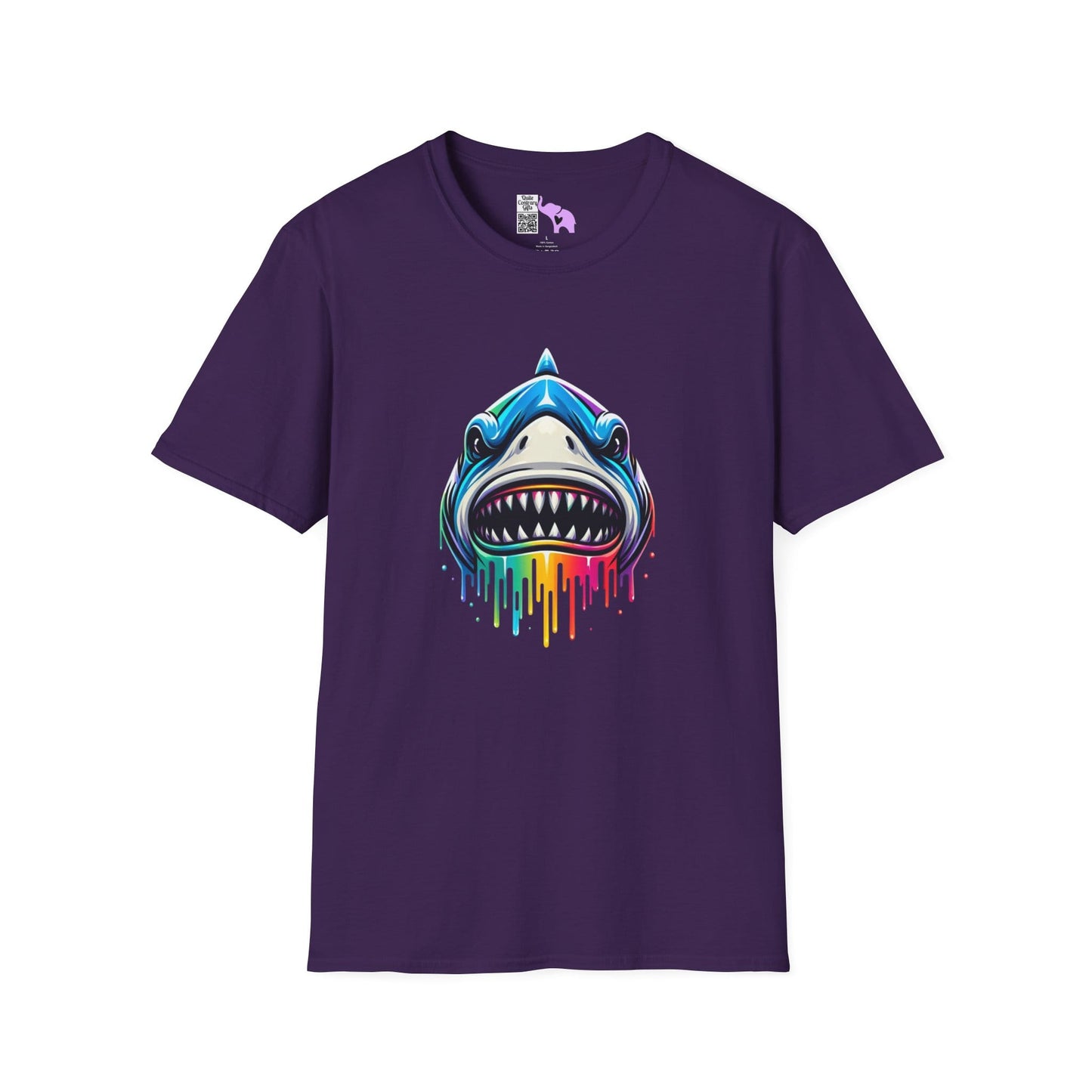 Colorful Shark Adult T-shirt