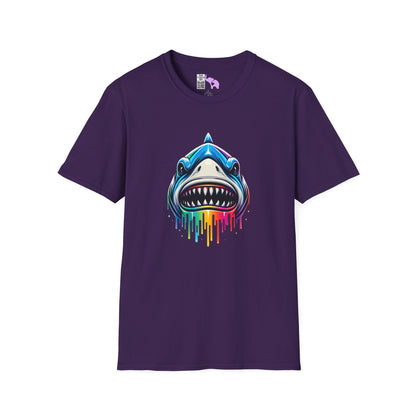 Colorful Shark Adult T-shirt