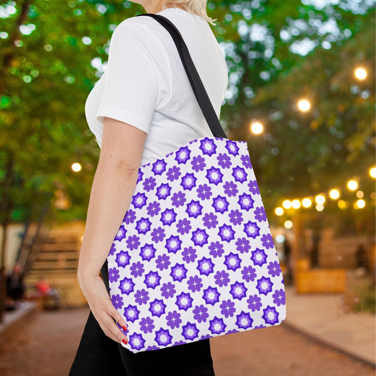 Purple Prism Garden Canvas Tote Bag