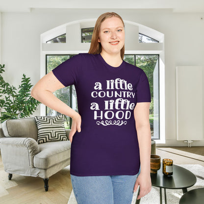 A Little Country A Little Hood Adult T-shirt