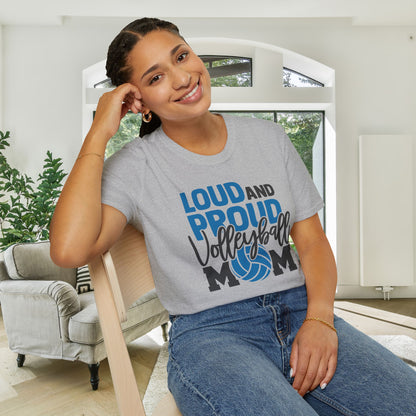 Loud and Proud Volleyball Mom Adult T-shirt
