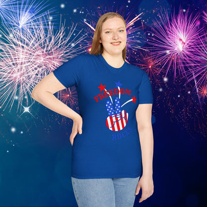 Freedom Rocks Peace Sign Adult T-shirt