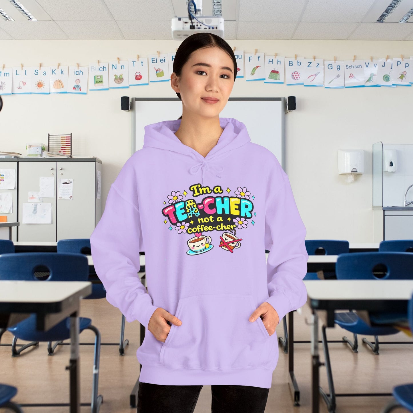 I'm A Tea-cher Not A Coffee-cher Heavy Blend™ Hooded Sweatshirt