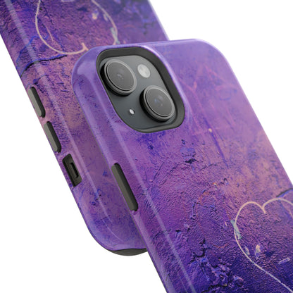 Purple Heart Wall MagSafe® Compatible Tough Case for iPhone