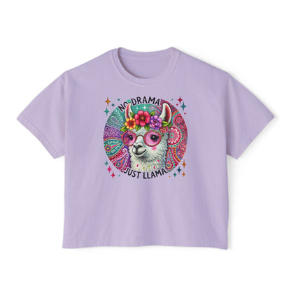No Drama Just Llama Women's Boxy Tee