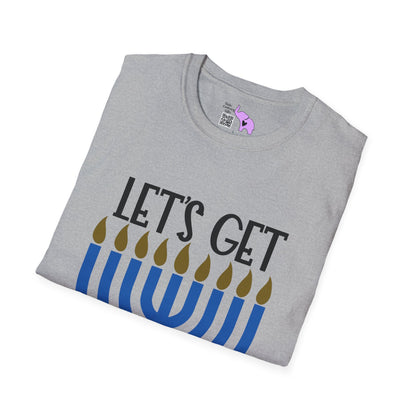 Lets Get Lit Menorah Adult T-shirt