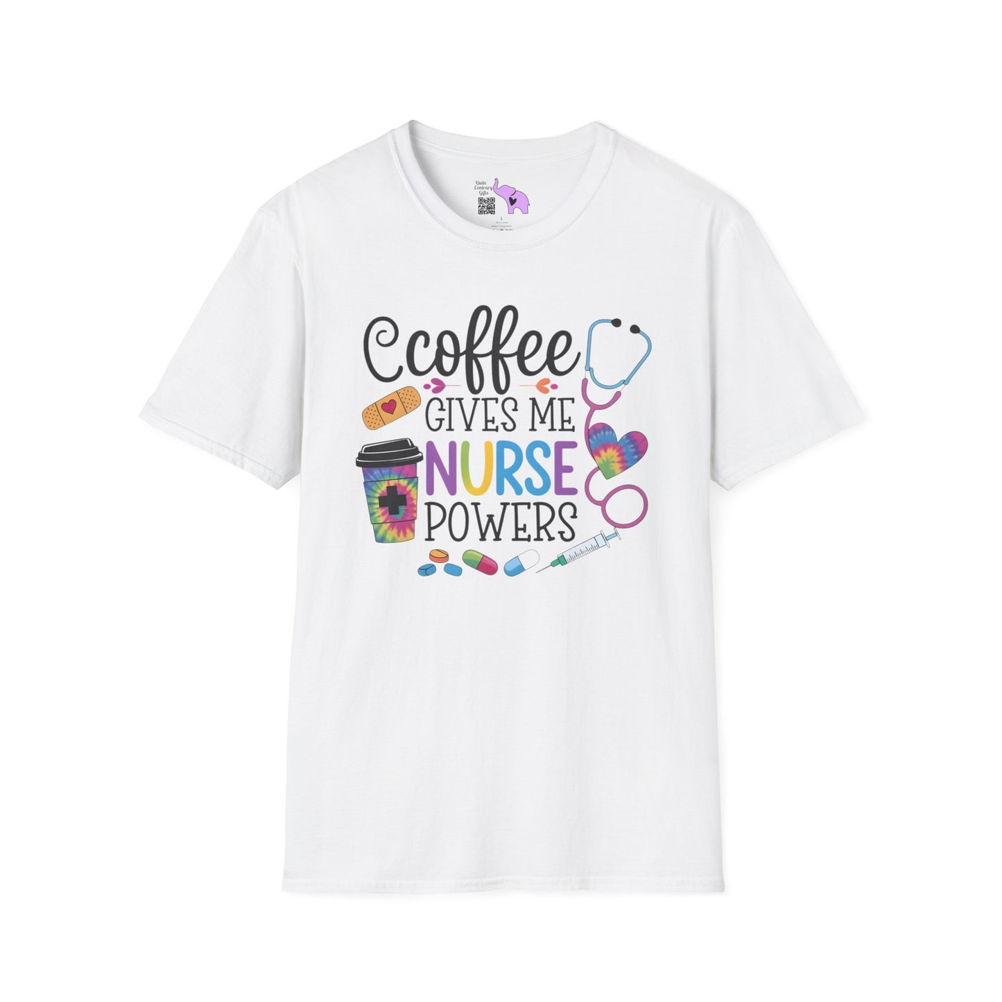 Coffee Gives Me Nurse Powers Adult T-shirt