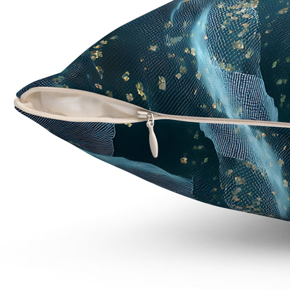 Midnight Sheer & Lace Throw Pillow