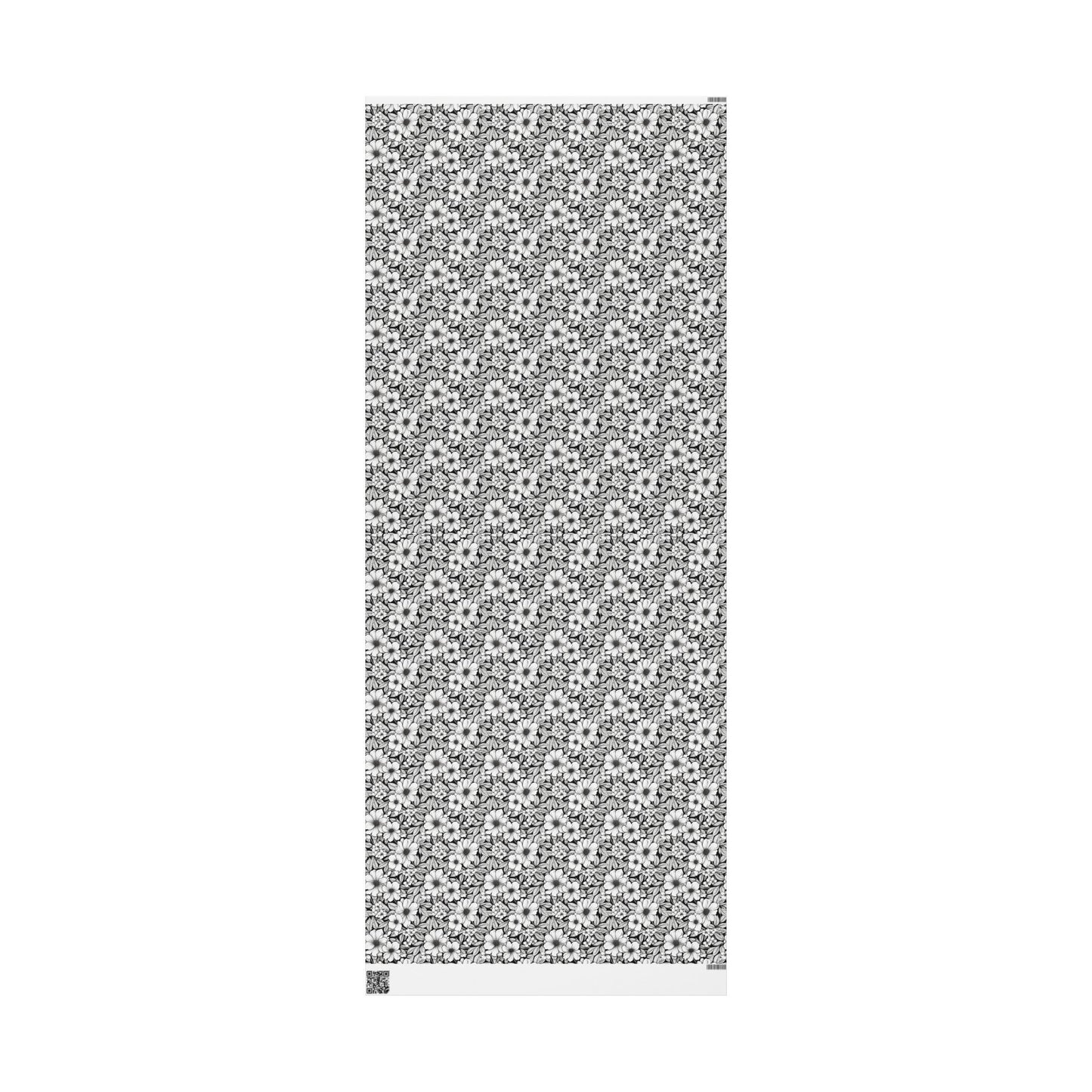 Black & White Forget-Me-Nots Gift Wrap for All Occasions
