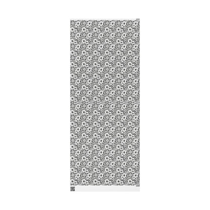Black & White Forget-Me-Nots Gift Wrap for All Occasions