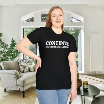 Contents: Invisible Illness Adult T-shirt