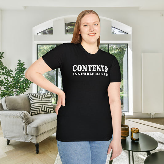 Contents: Invisible Illness Adult T-shirt