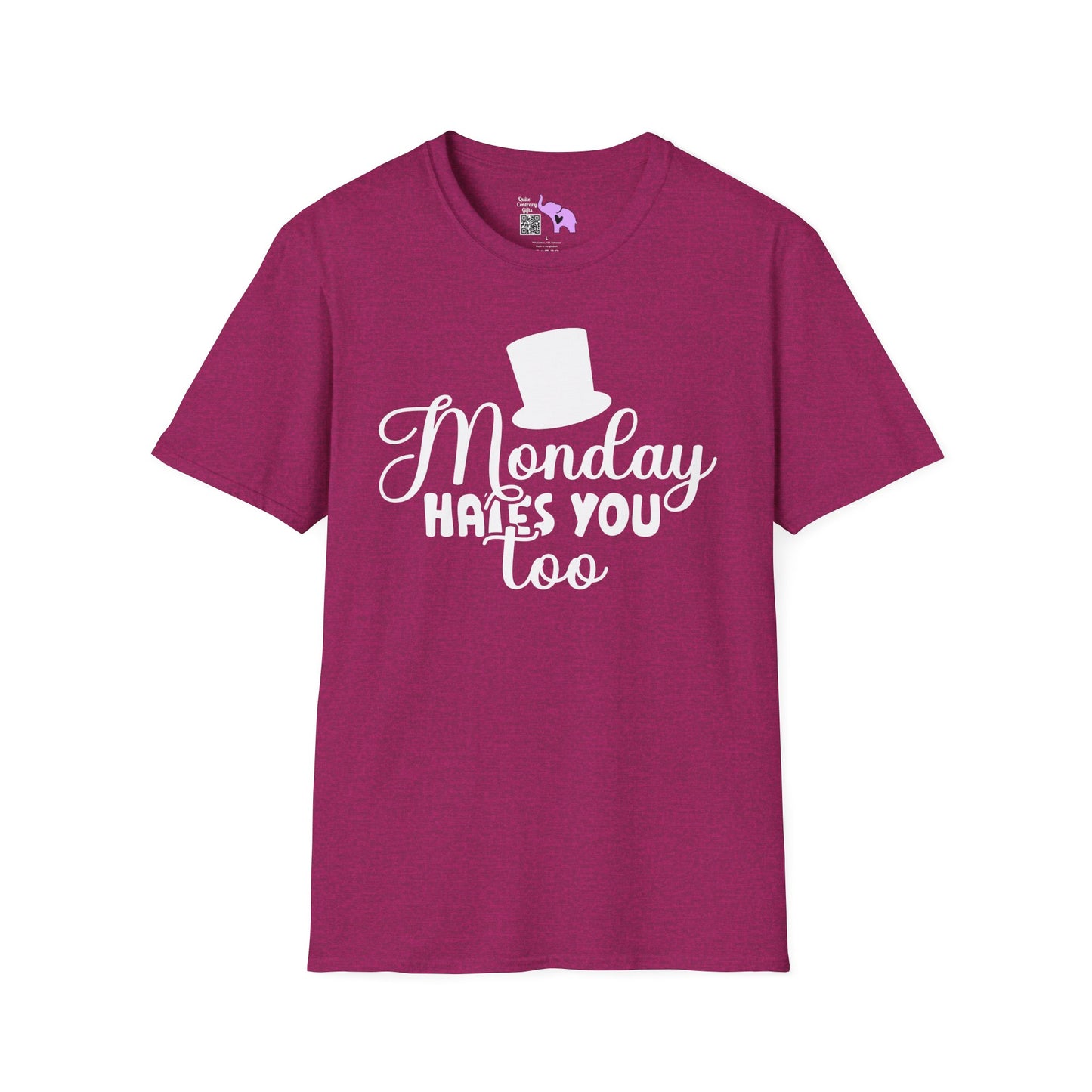 Monday Hates You Too Adult T-shirt