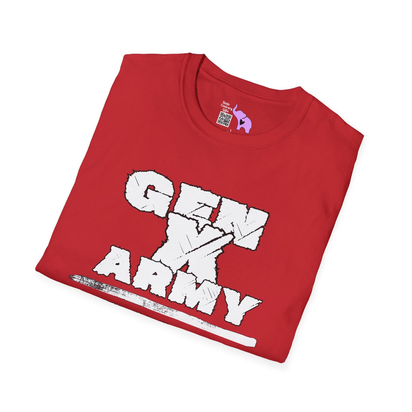 GenX Army We May Be Old But We Will Still Throw Hands Adult T-shirt