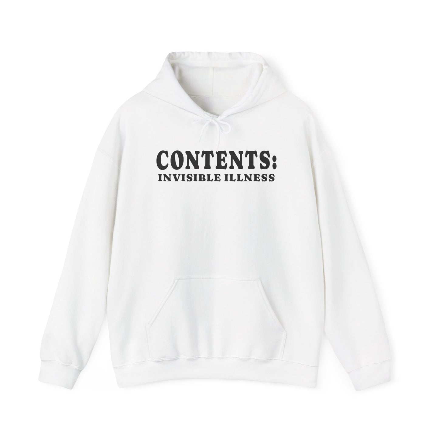 Contents: Invisible Illness Heavy Blend™ Hooded Sweatshirt