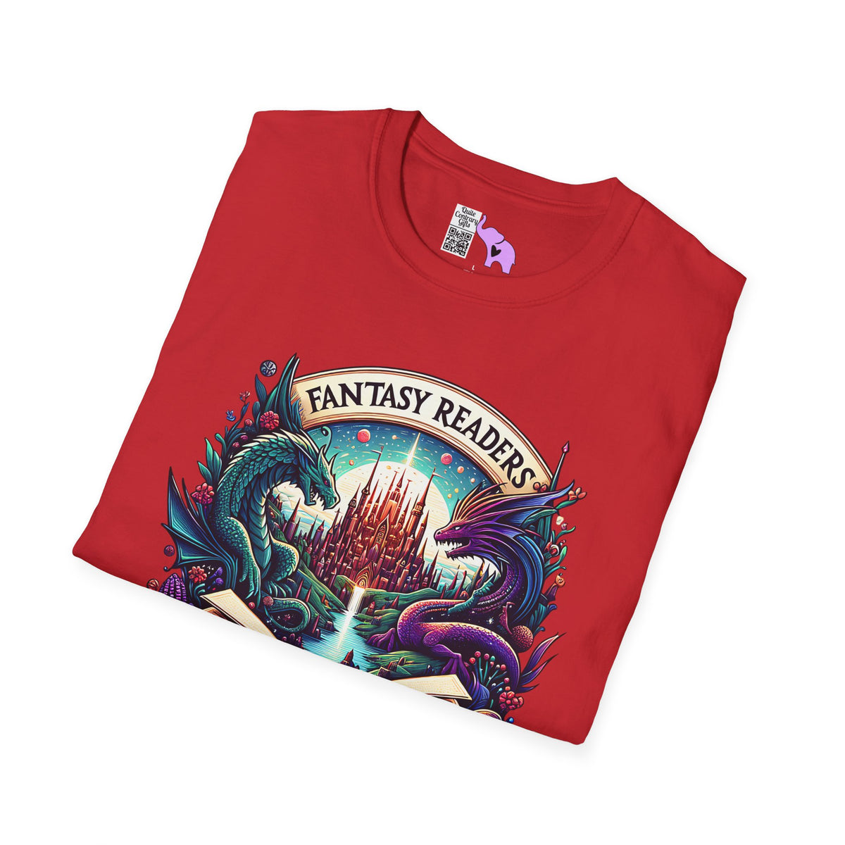 Fantasy Readers Book Club (Dragons) Adult T-shirt