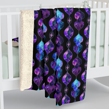 Stained Beauty Sherpa Fleece Blanket