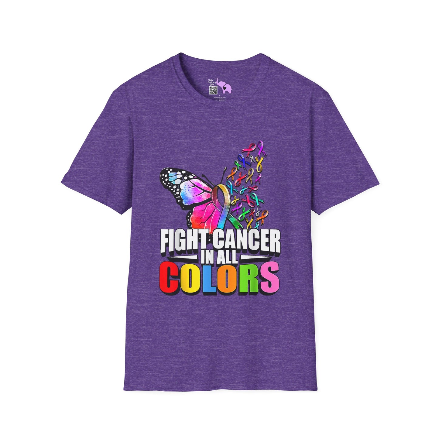 Butterfly Fight Cancer in All Colors 10 Adult T-shirt