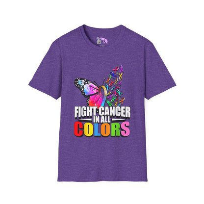 Butterfly Fight Cancer in All Colors 10 Adult T-shirt