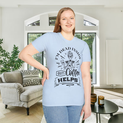 I'm Dead Inside But Coffee Helps Adult T-shirt
