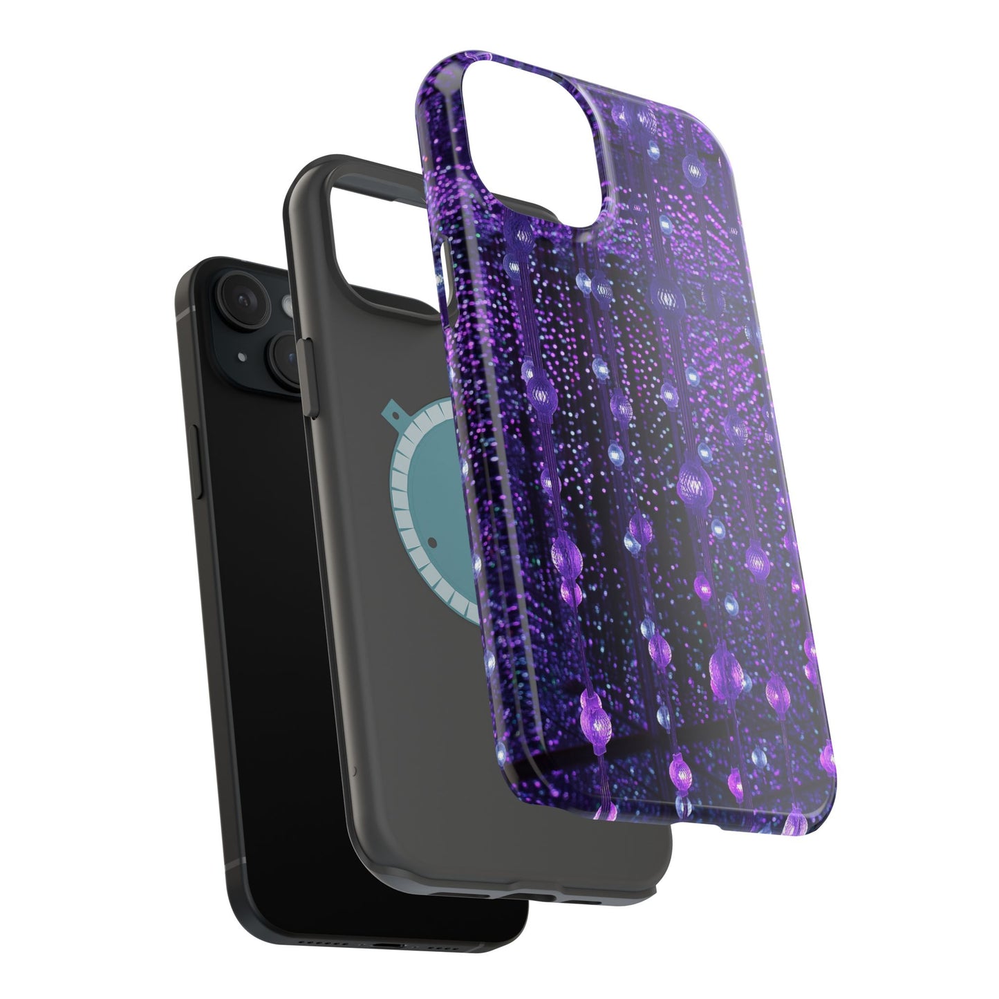 Purple Raindrops MagSafe® Compatible Tough Case for iPhone
