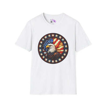 Stained Glass Eagle Adult T-shirt