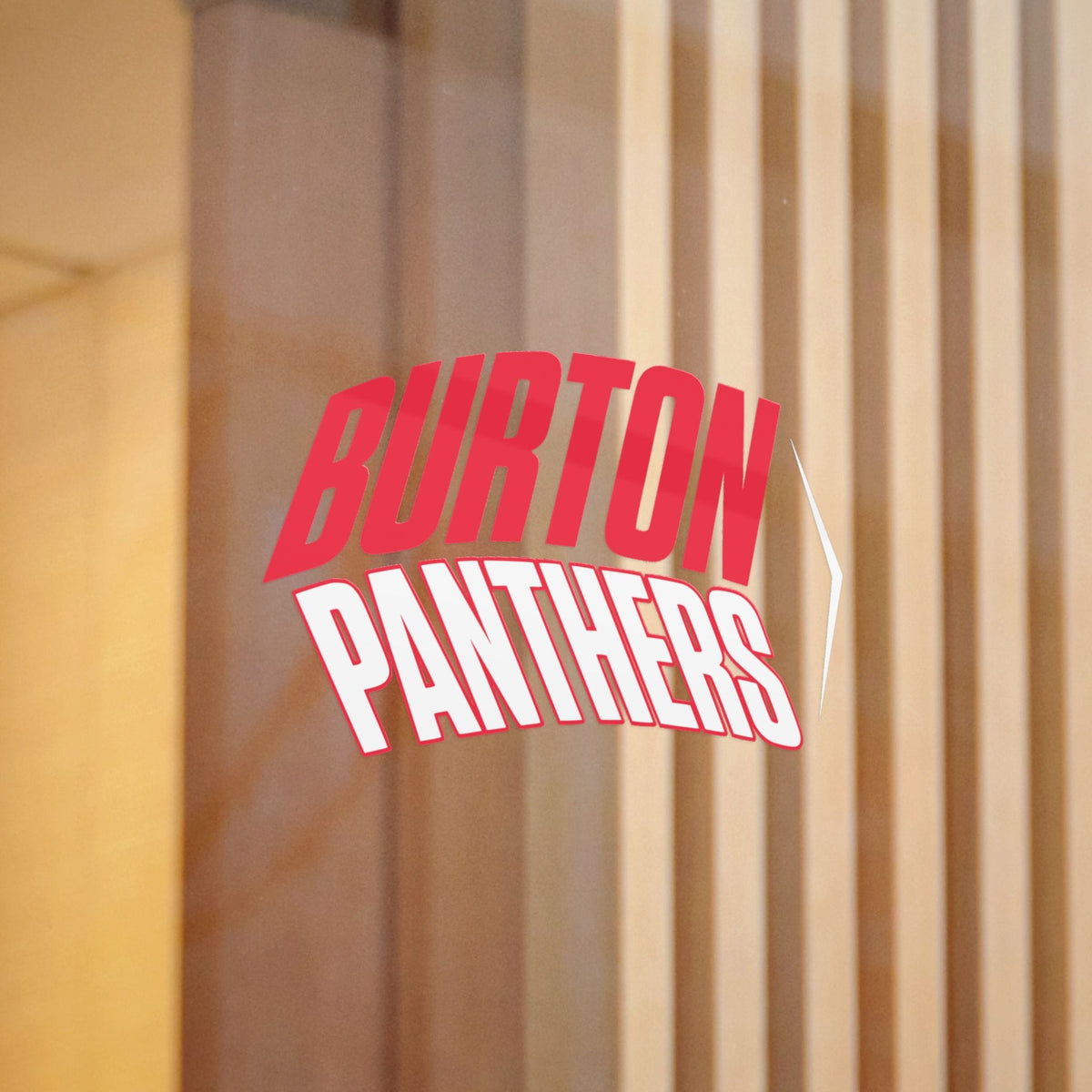 Burton Panthers (Angled, White) Decal