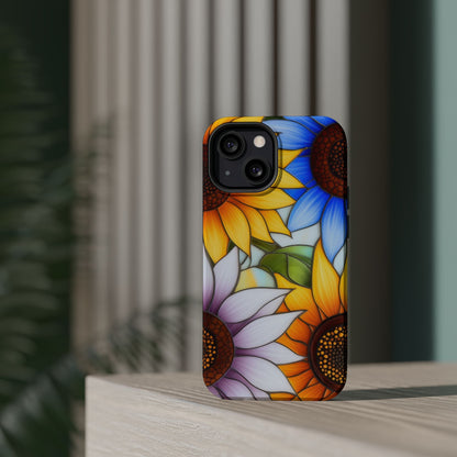 Colorful Sunflowers MagSafe® Compatible Tough Case for iPhone