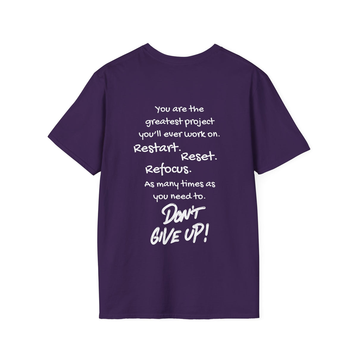 Restart Reset Refocus Adult T-shirt